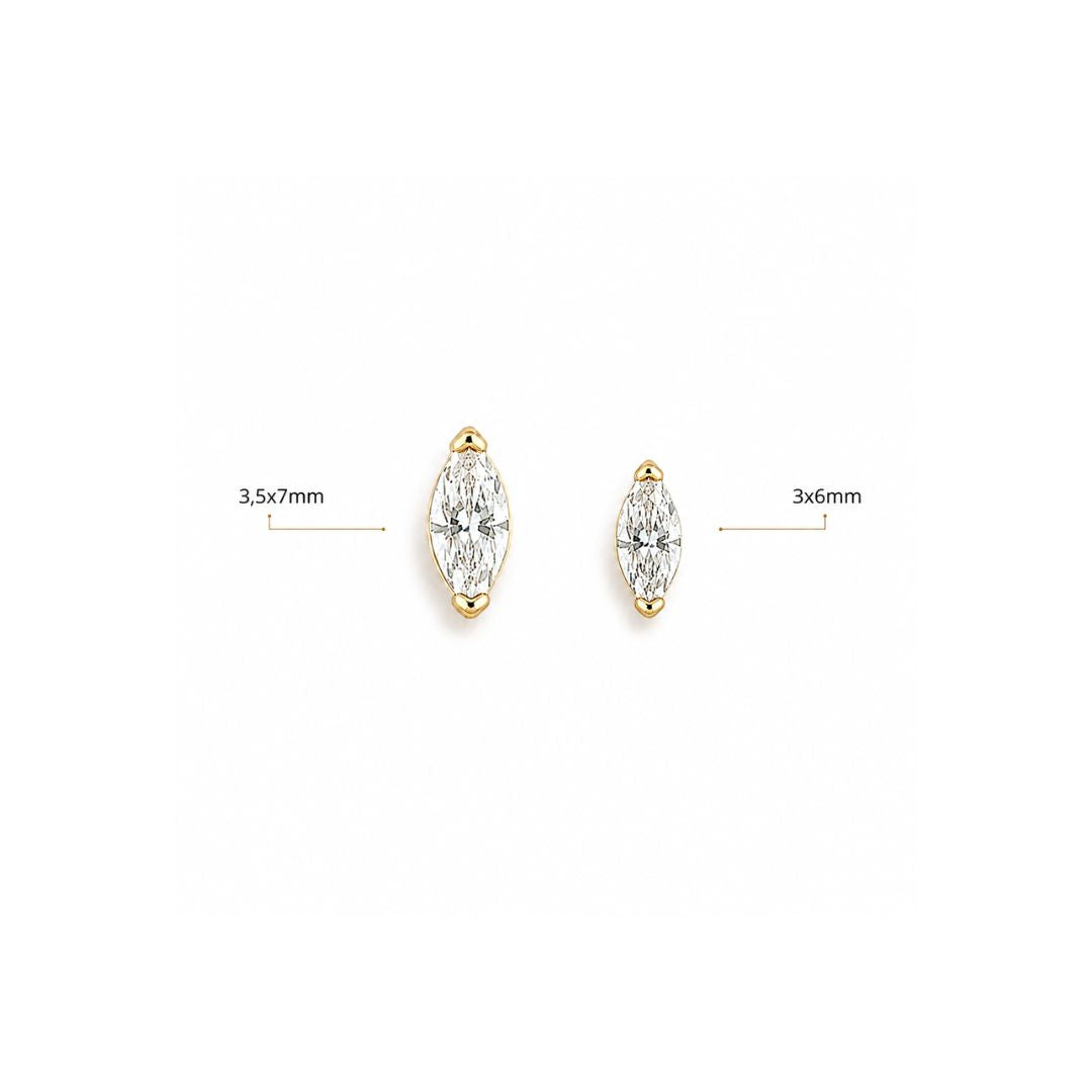 Orecchini a lobo Marquise | Oro