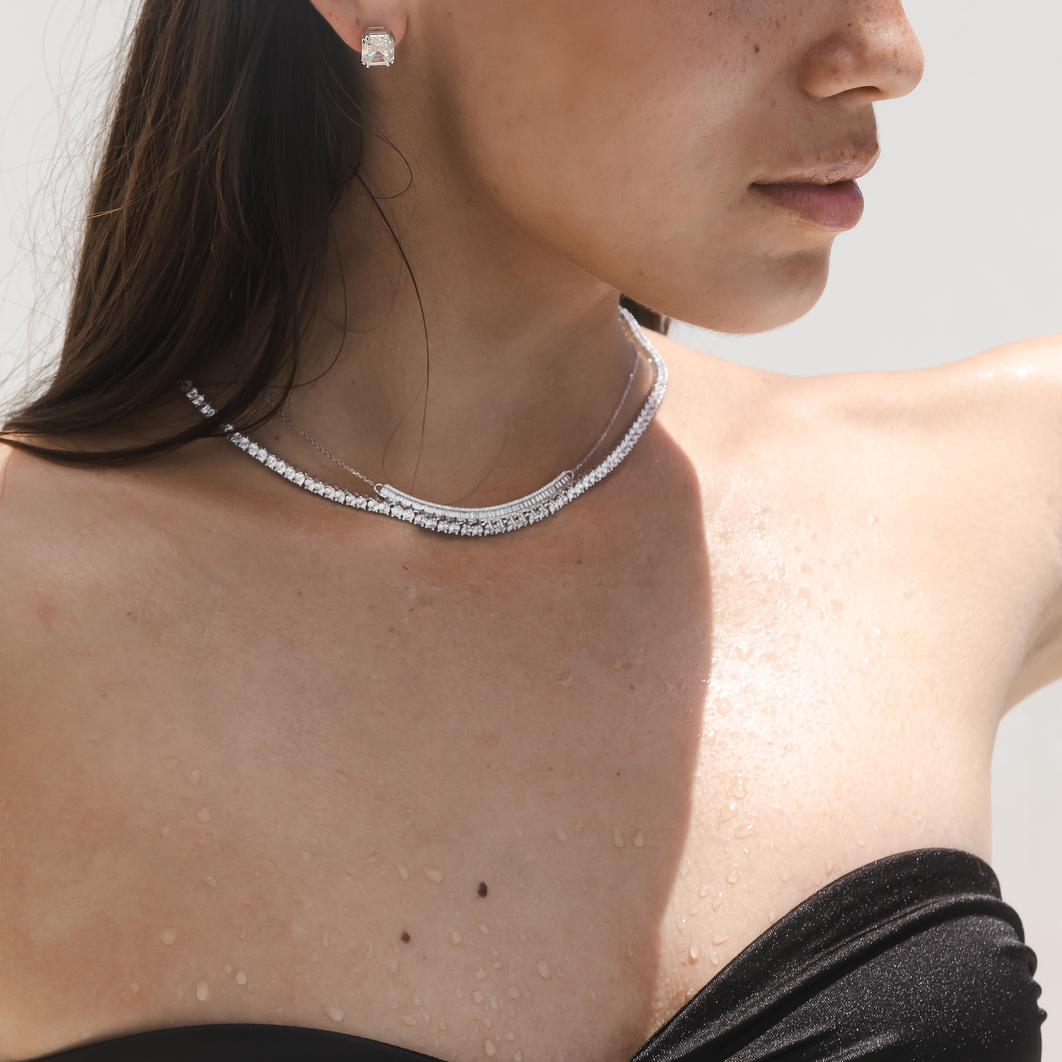 Zilveren Baguette ketting voor dames the it list