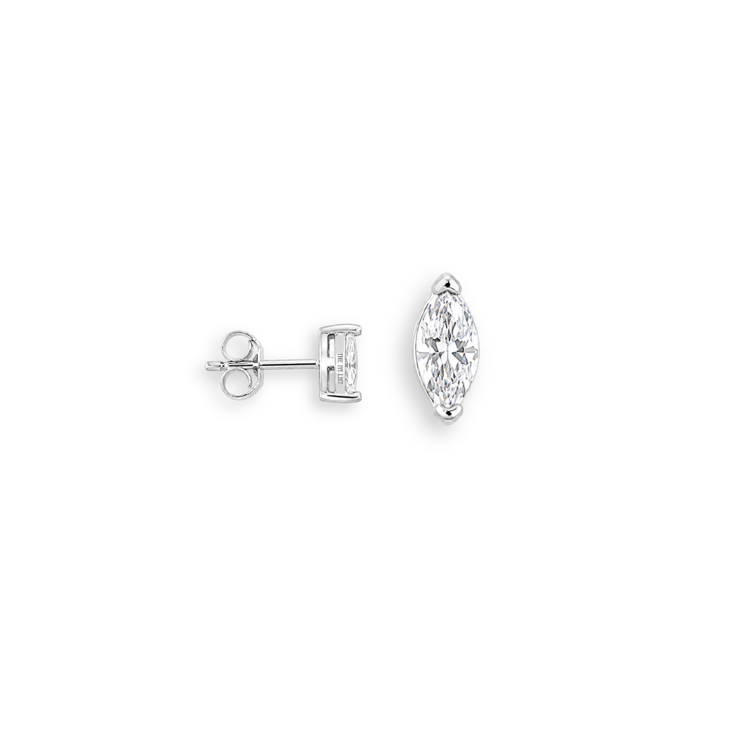 Orecchini a lobo Marquise | Argento