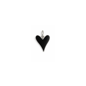 Heart Charm | Silver/Black