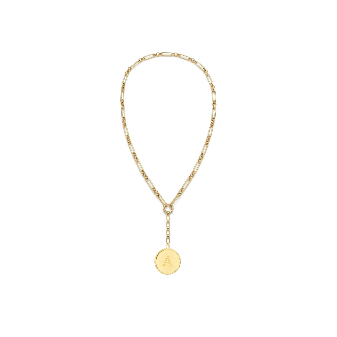 Collar con colgante de doble eslabón mixto | Goud