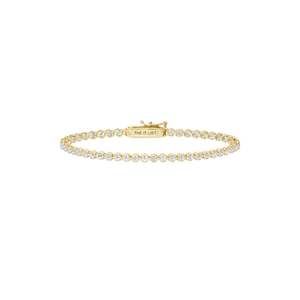 Tennisarmband mit 2 mm Lünette | Gold