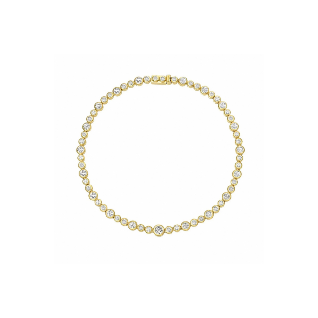 Bubble Bezel Necklace | Gold