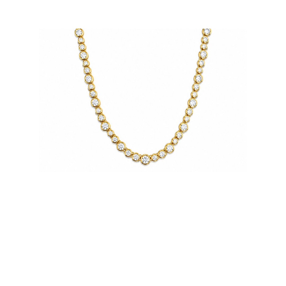 Bubble Bezel Necklace | Gold