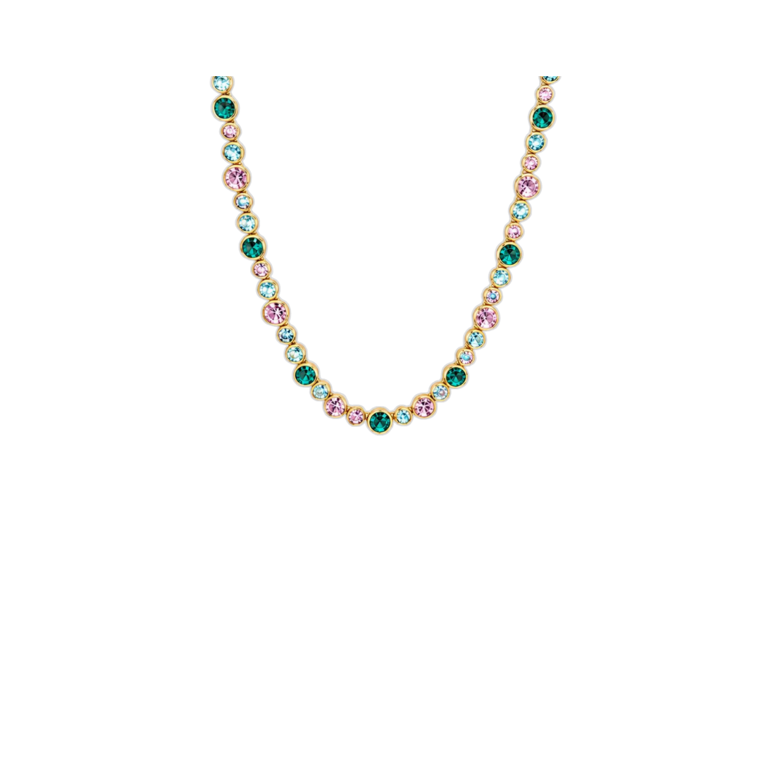 Bubble Bezel Necklace | Gold