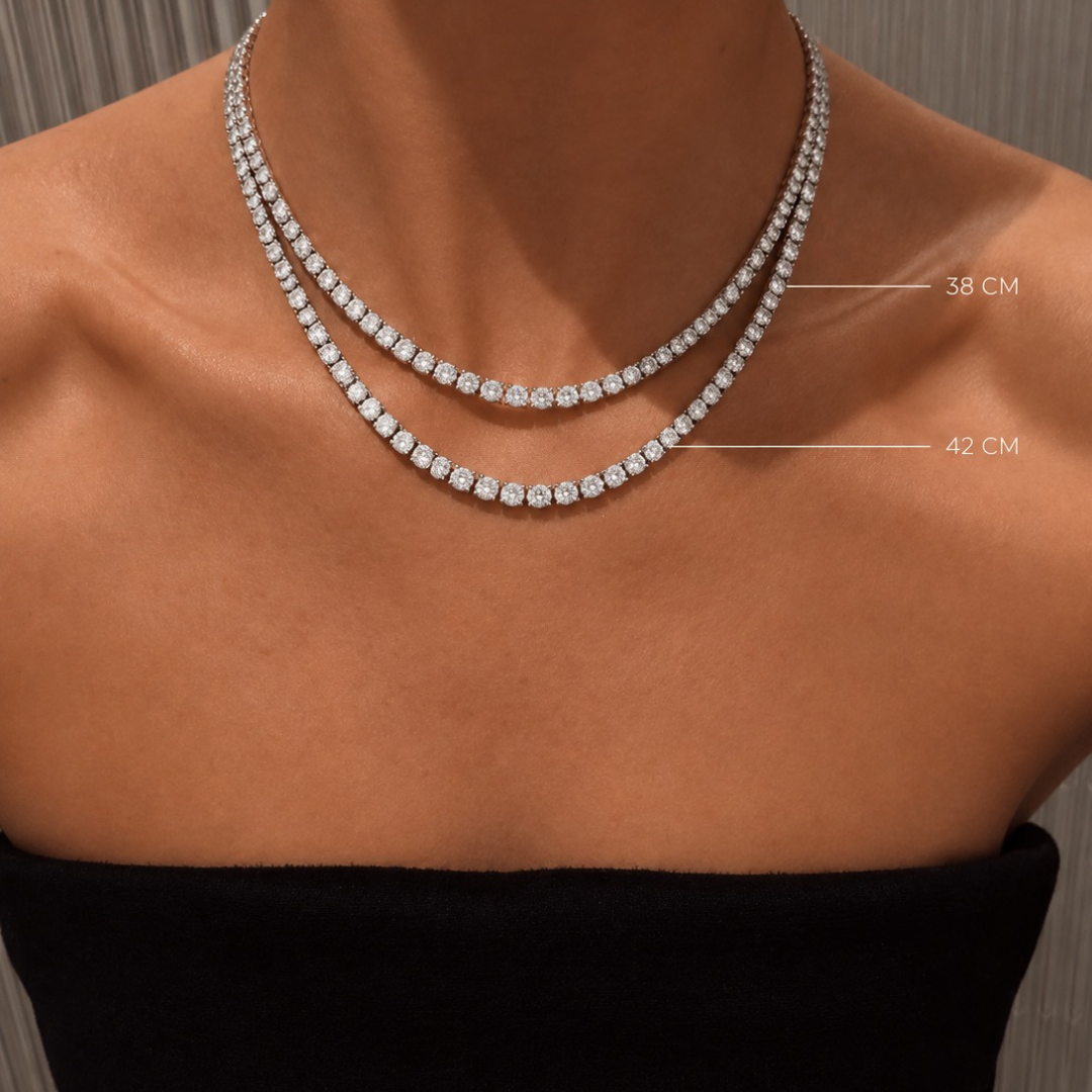 Tennis Necklace 4mm | Gold