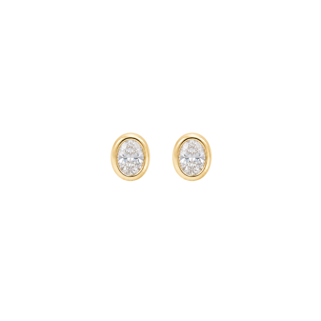 Noir Medium Stud | Or