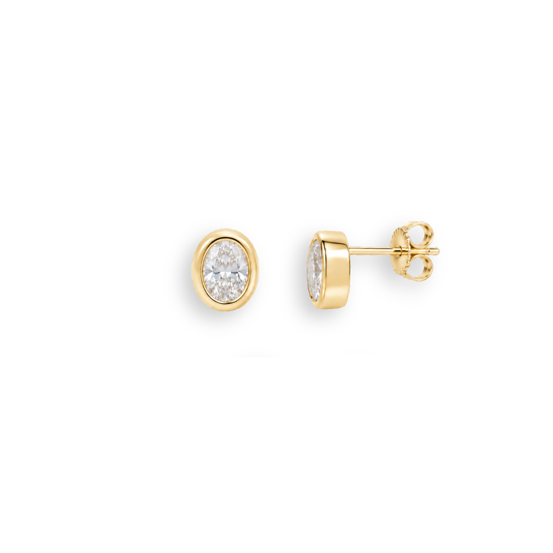 Noir Medium Stud | Or