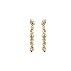 Chunky Bezel Earrings | Gold