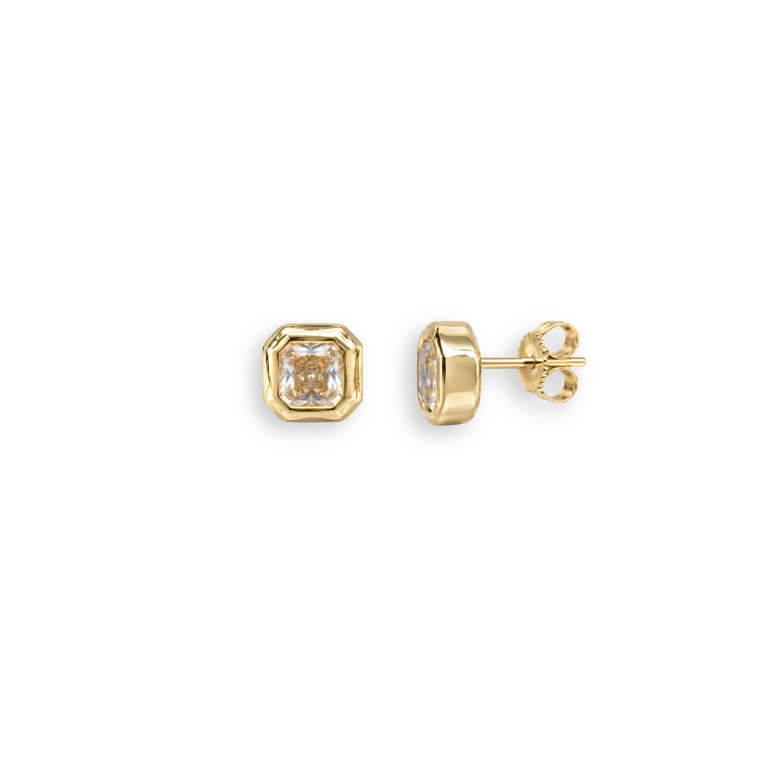 Noir Medium Stud | Or