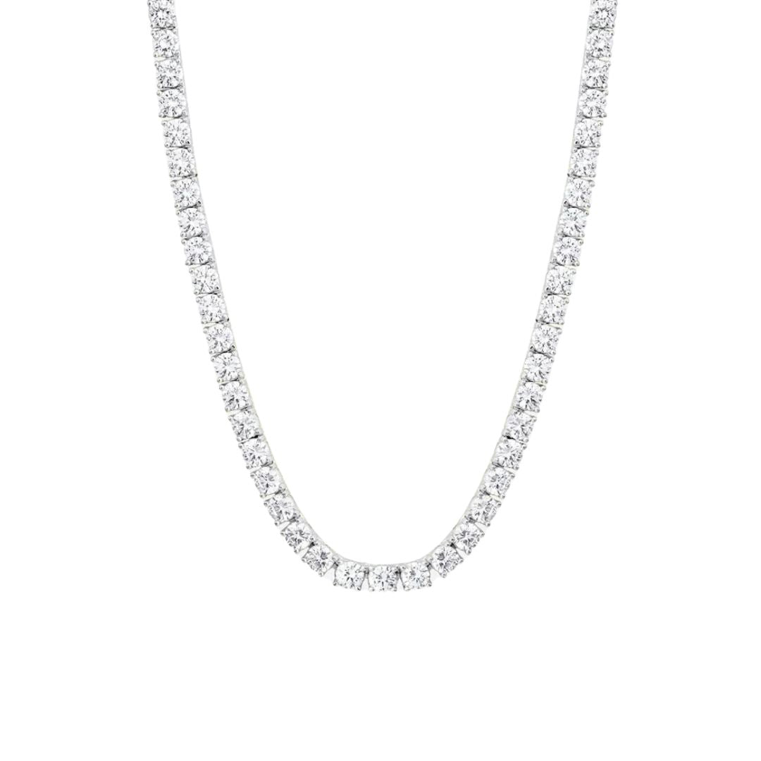 Tennis Necklace Stack Set | Silver