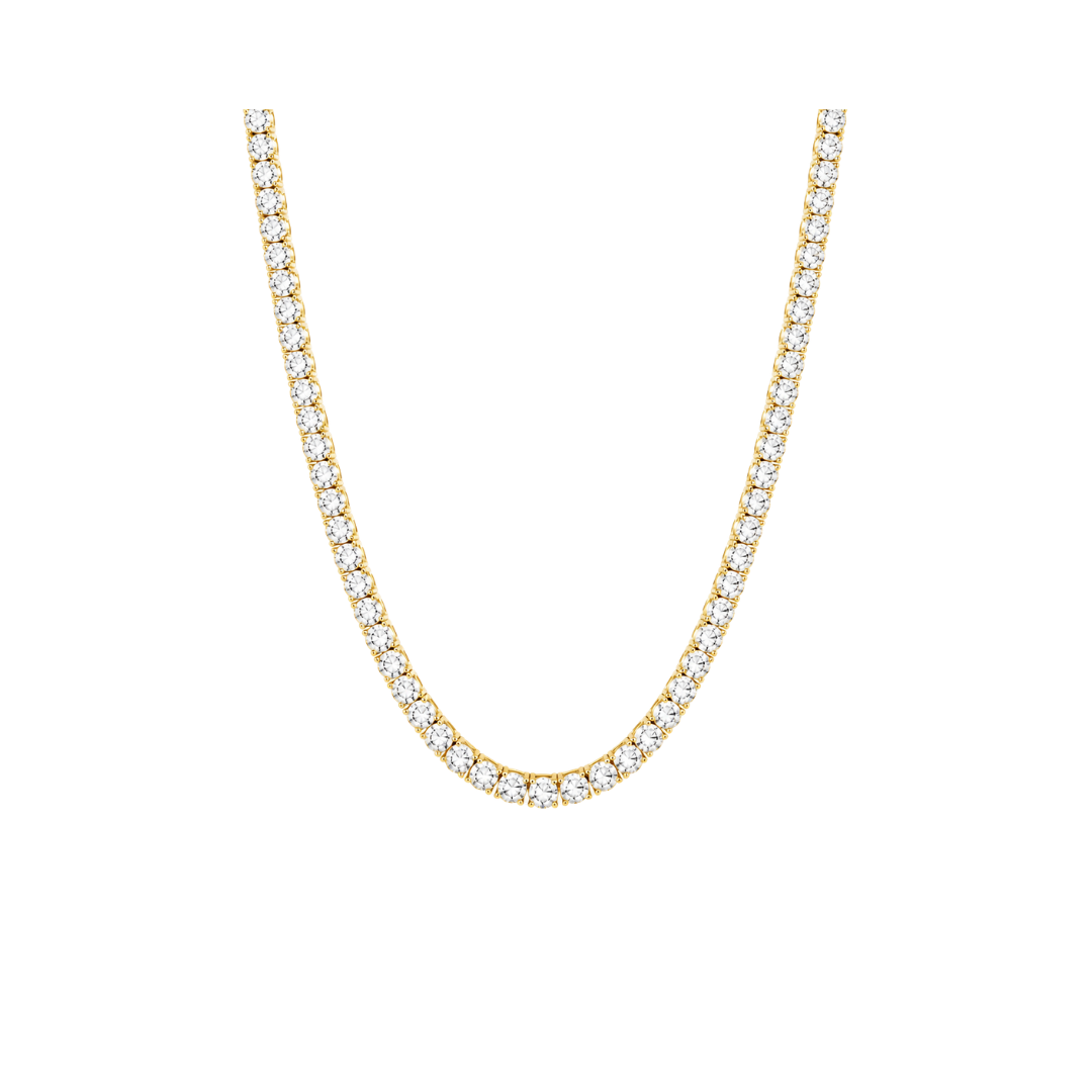 Tennis-Halskette 4 mm | Gold