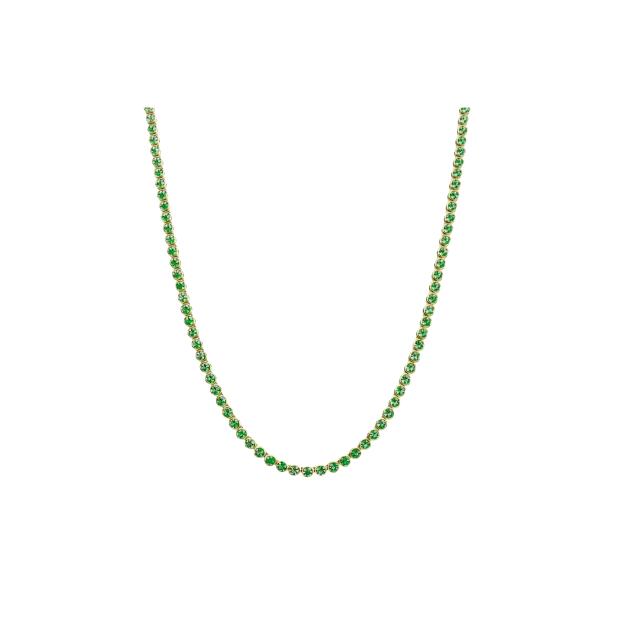 Collar mini tenis con engaste - Oro