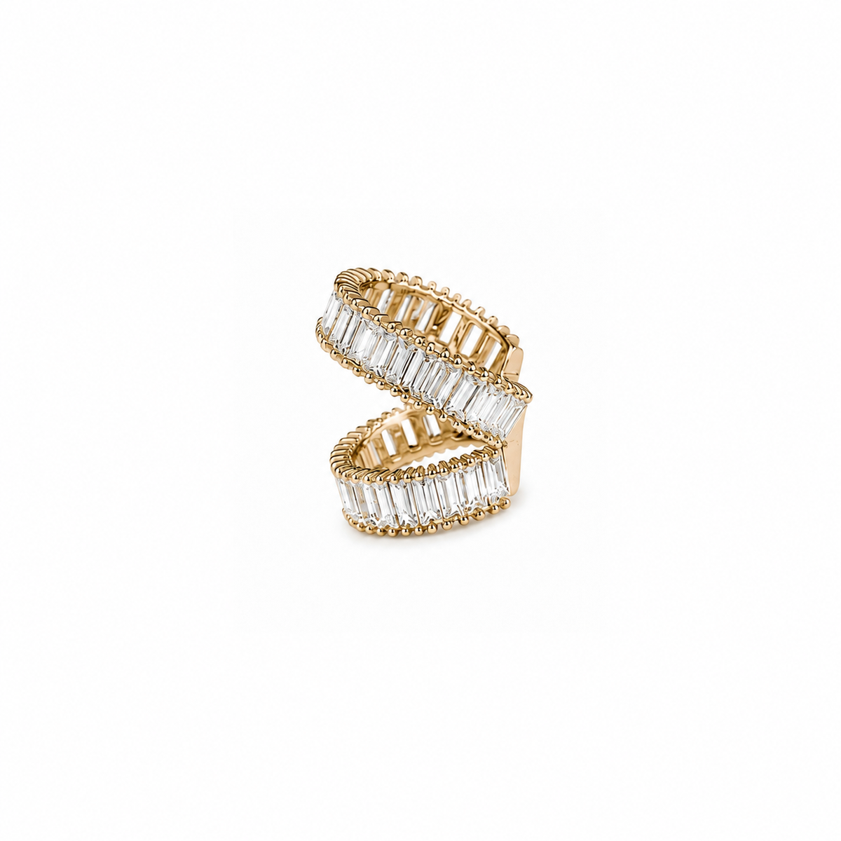 Orecchino a clip audace - Oro/Argento