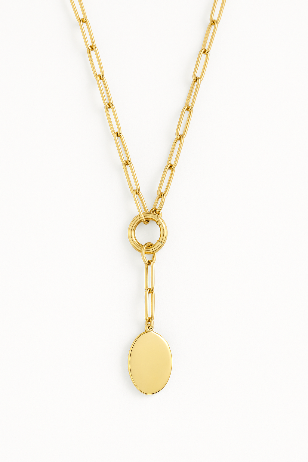 The IT Oval Pendant Necklace x Leontine - Silver