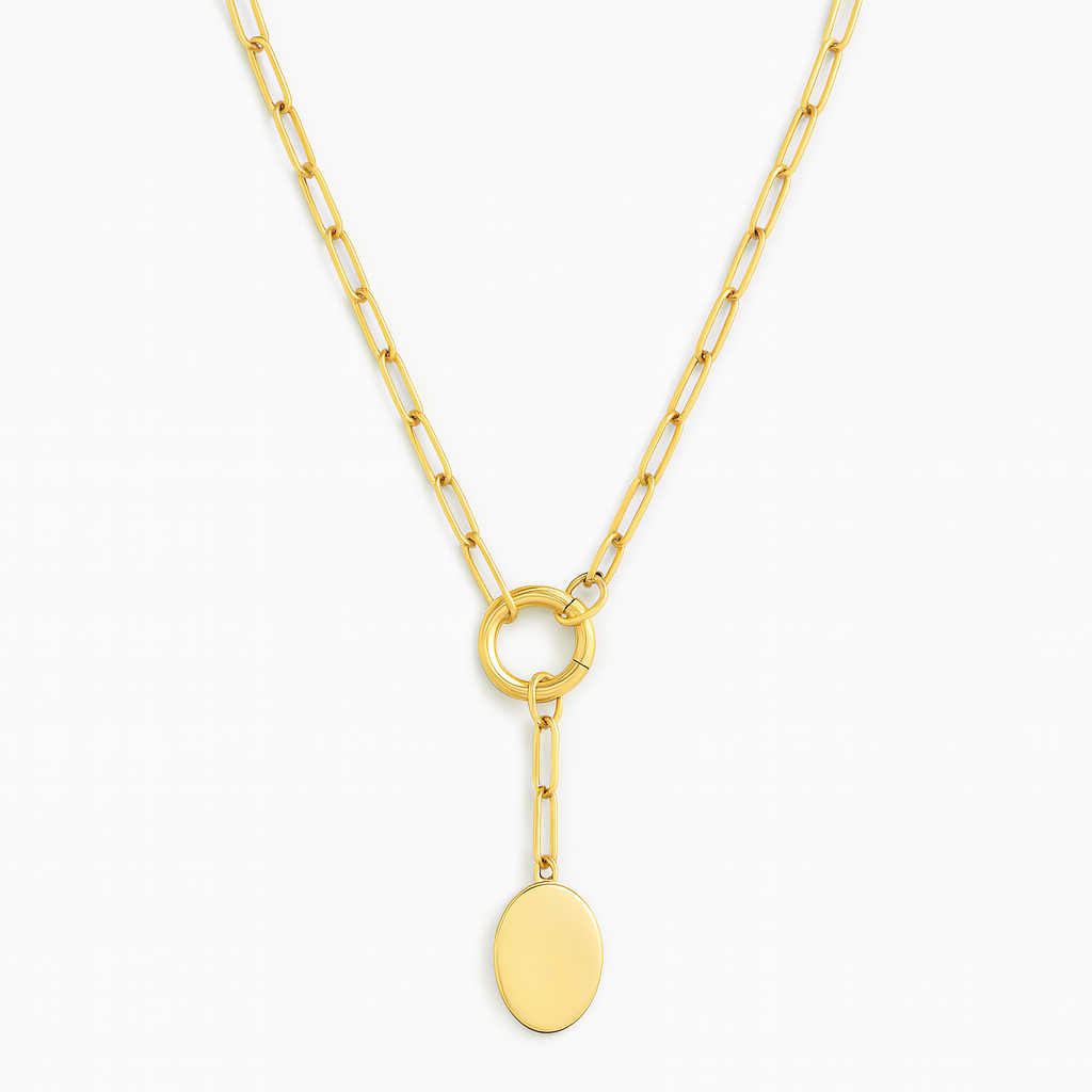The IT Oval Pendant Necklace x Leontine - Gold