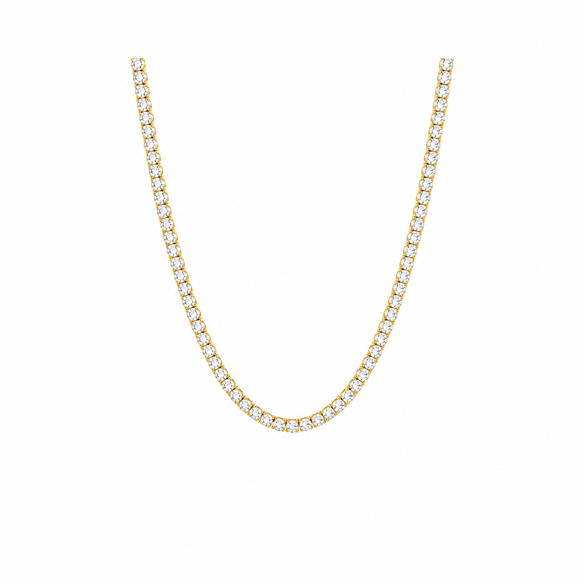 Tennis Necklace 3mm | Gold
