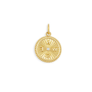Compass Charm | Gold