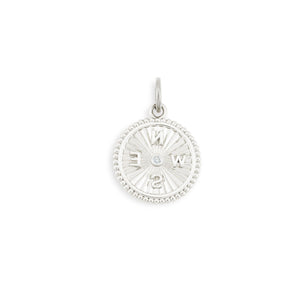 Compass Charm | Silver