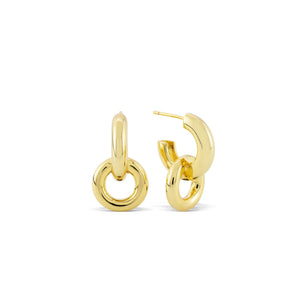 Aros de doble donut | Dorado