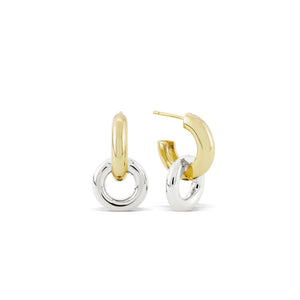 Aros de doble donut | Oro/Plata
