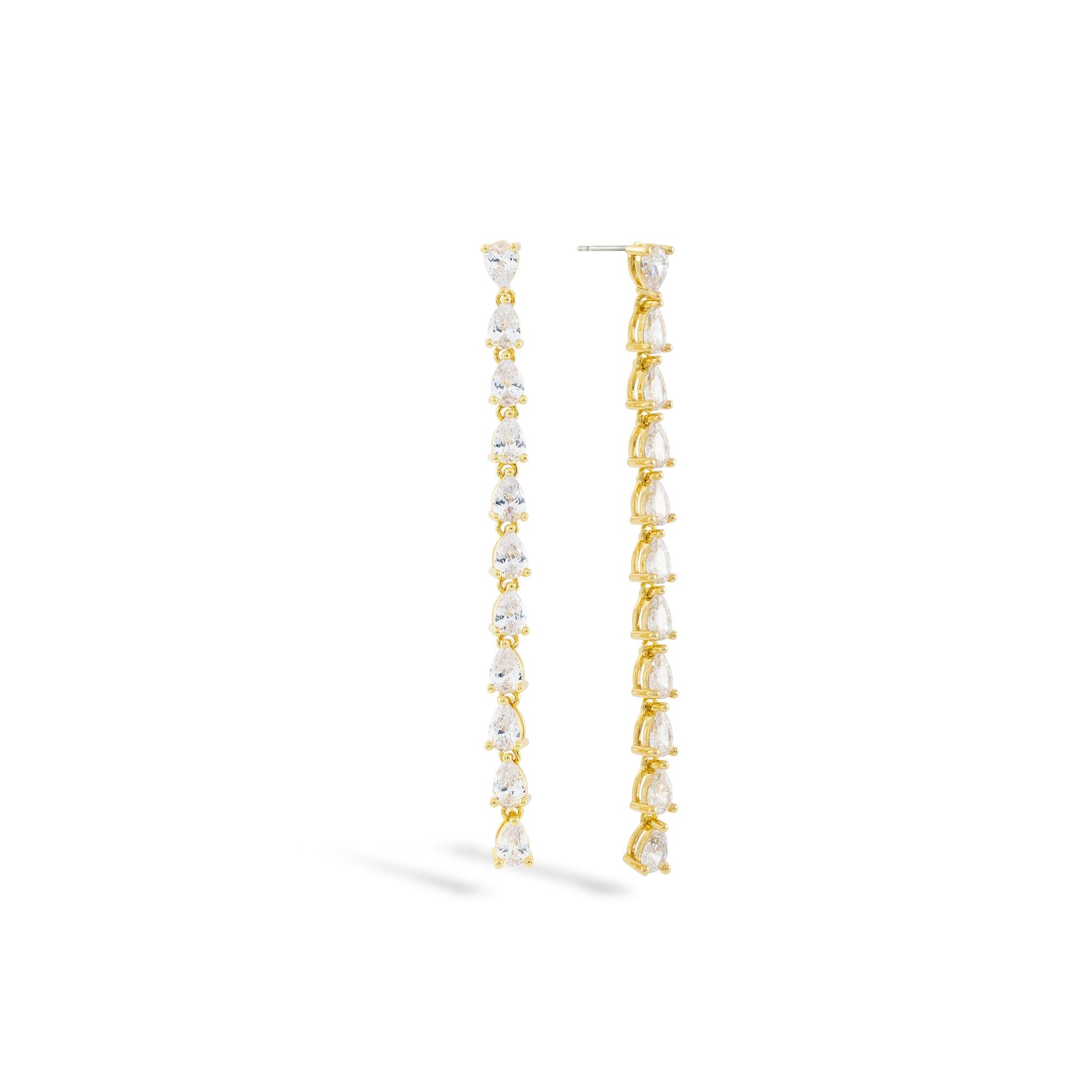 The Long Need Diamond Earrings - Goud