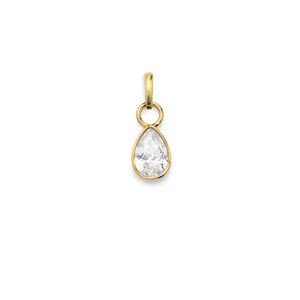 Drop Diamond Charm - Goud