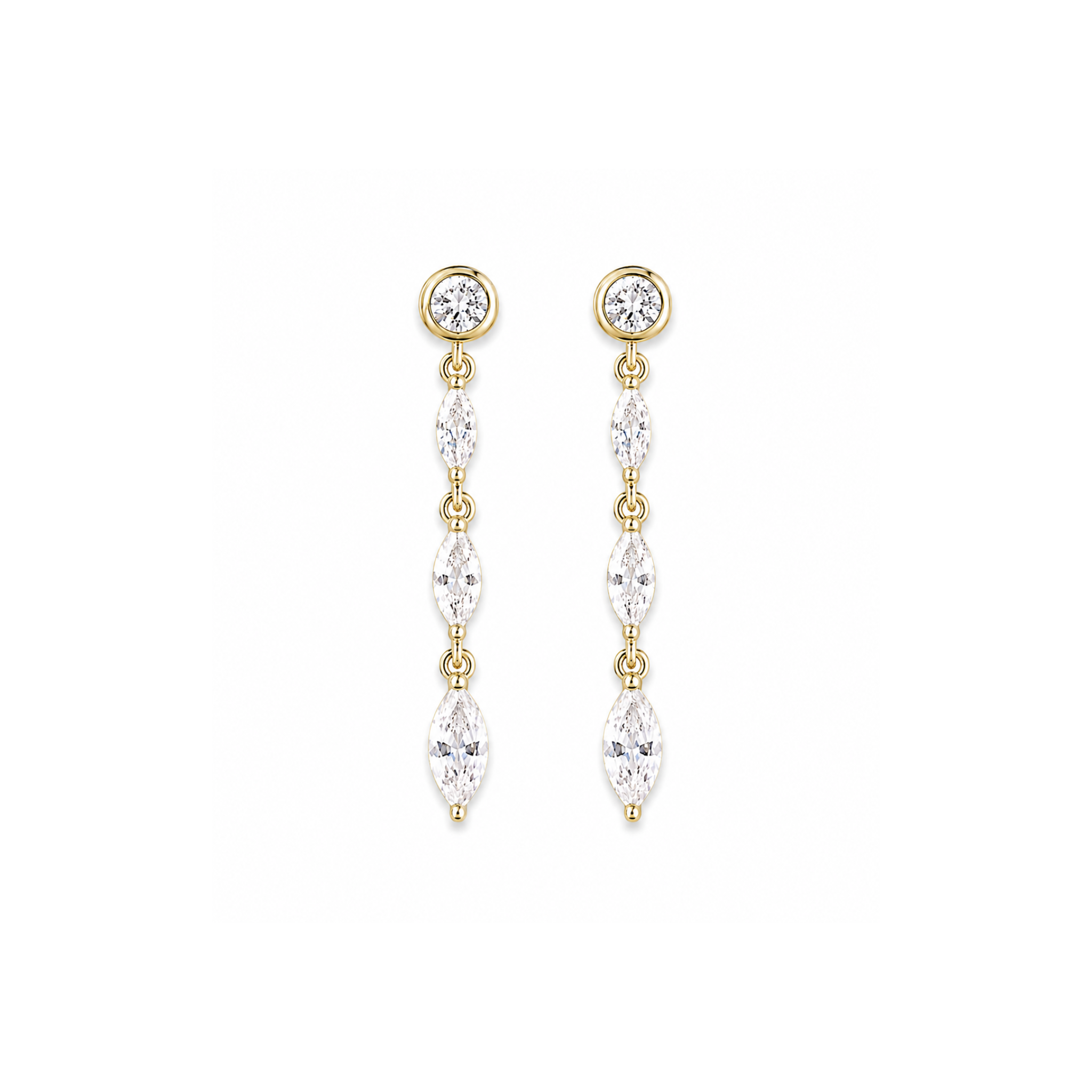 Boucles d'oreilles triples Luna Glow-Or