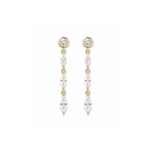 Orecchini tripli Luna Glow | Oro