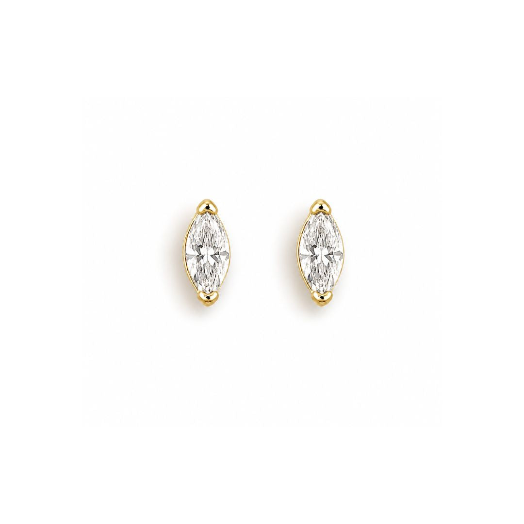 Marquise Studs | Gold