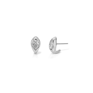 Pendiente mediano Noir | Plata