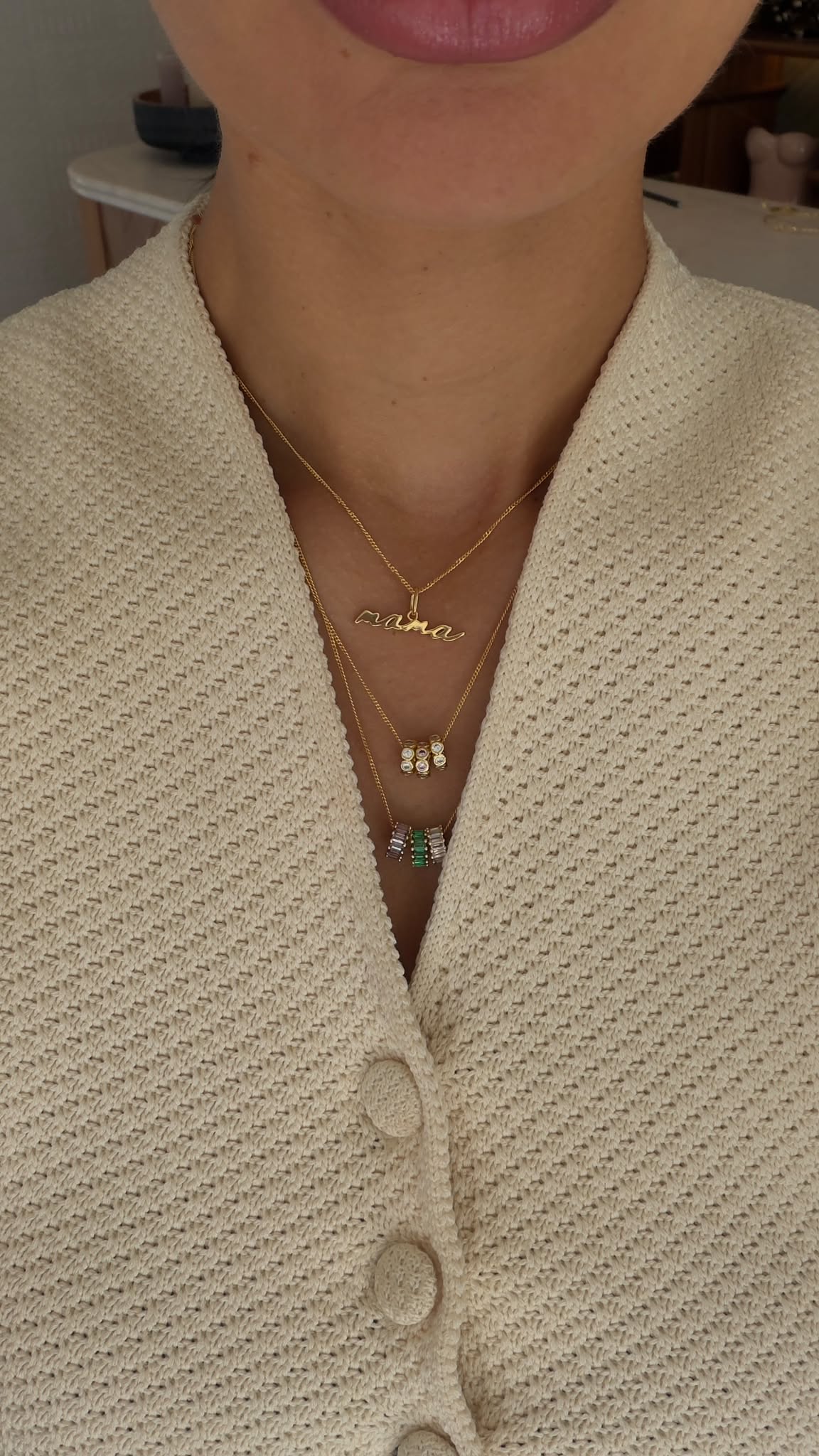 Il ciondolo con la lettera di diamante - Oro