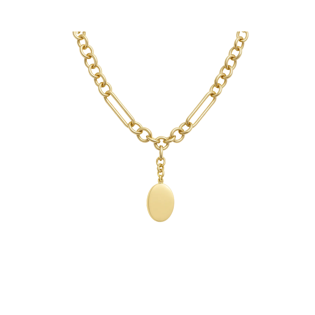 IT Mixed Oval Pendant Necklace x Leontine | Gold