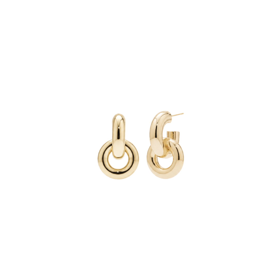 Doppelte Donut-Ohrringe | Gold