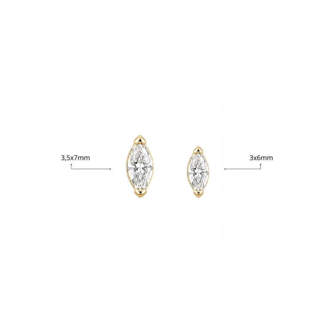 Boucles d'oreilles marquise | Or