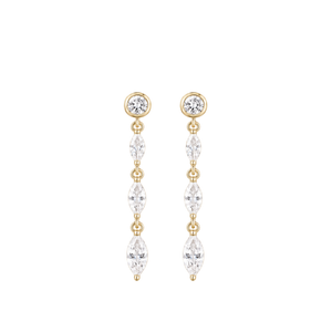 Orecchini tripli Luna Glow | Oro