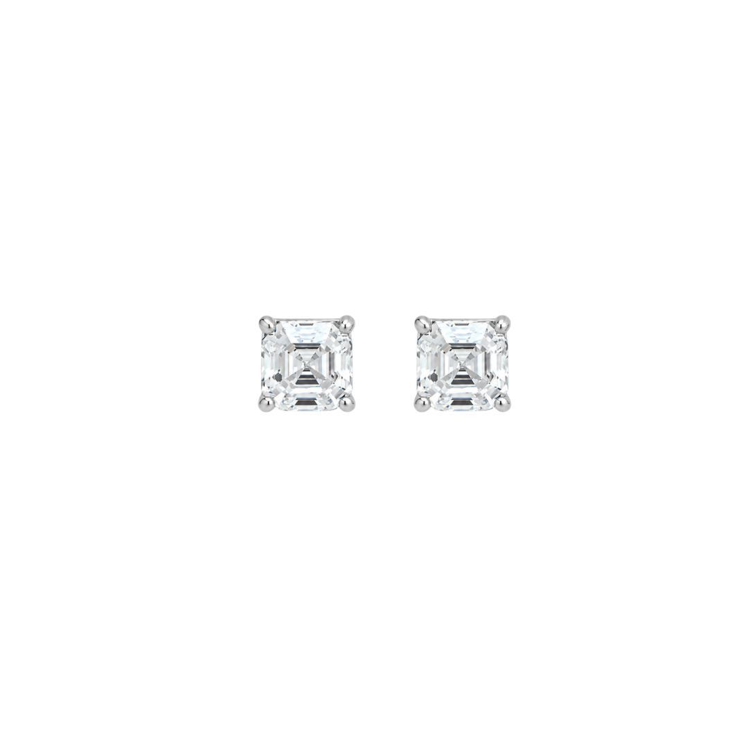 Boucles d'oreilles taille Asscher | Argent