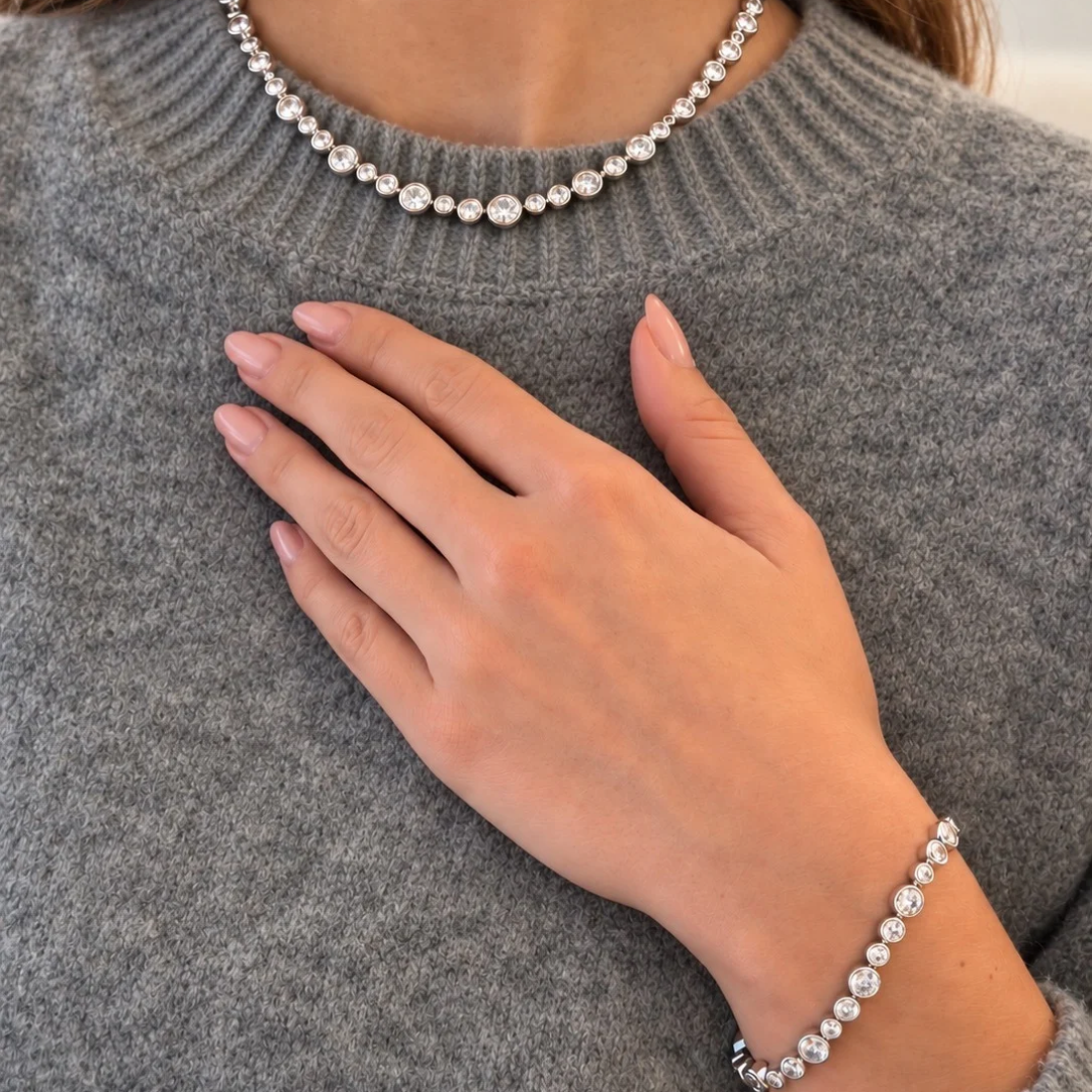 Chunky Bezel Set | Silver