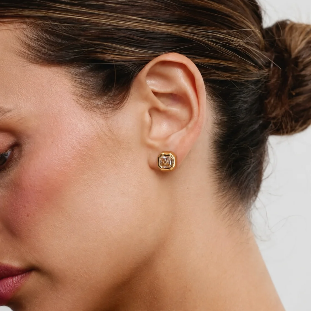 Borchie grosse quadrate | Oro
