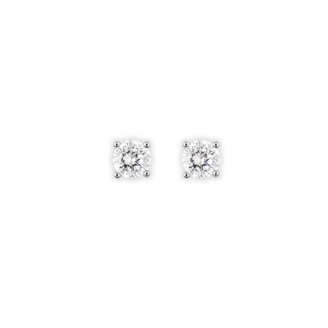 Pendientes de diamantes delicados | Plata