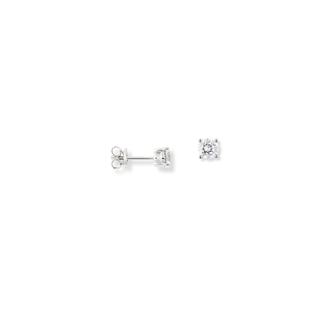 Pendientes de diamantes delicados | Plata