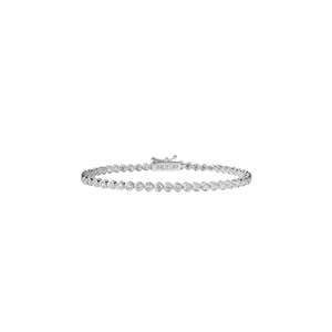 Bracciale tennis con lunetta da 2 mm | Argento