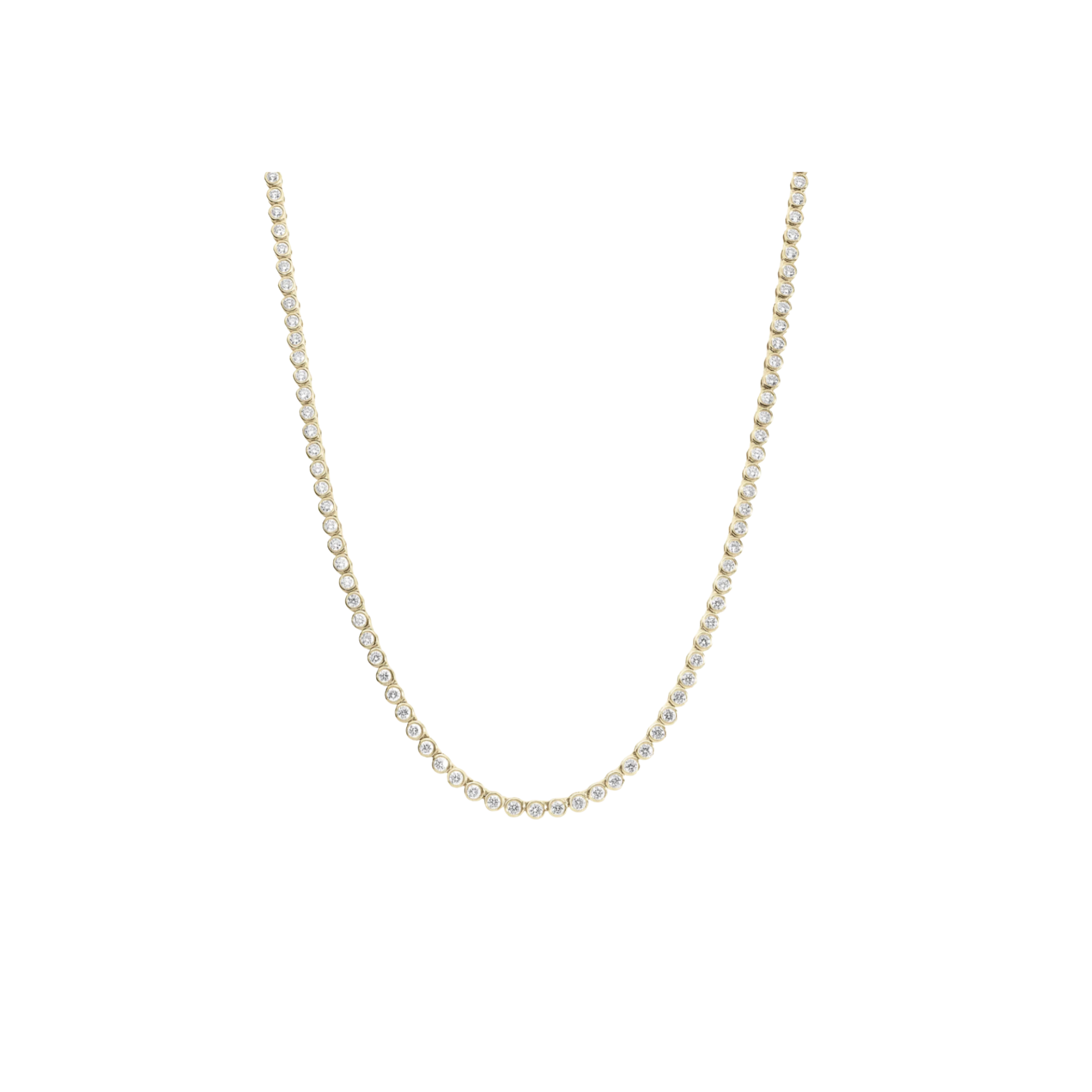 Collar mini tenis con engaste - Oro