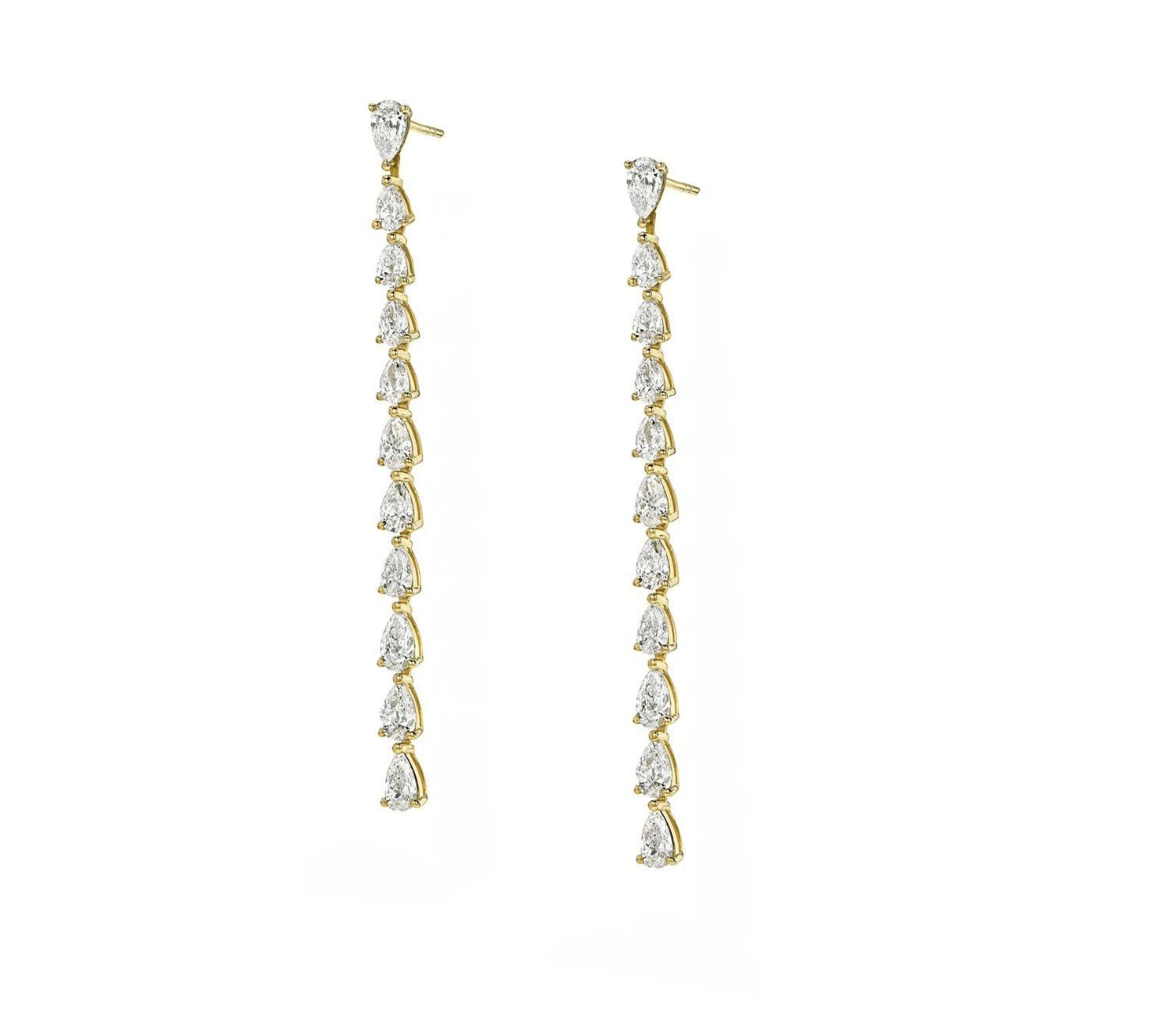 Boucles d'oreilles en diamant The Long Need-Goud