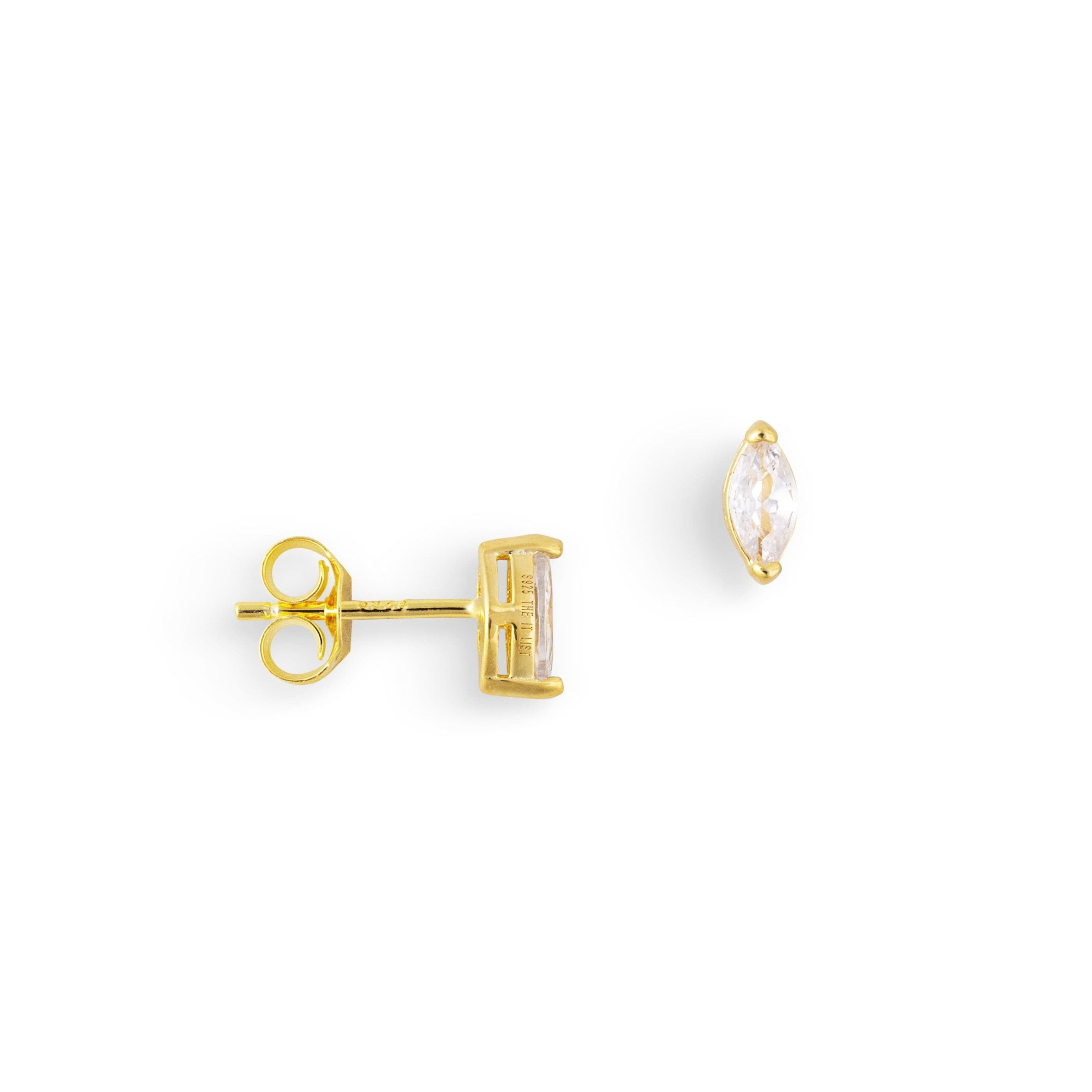 Gouden marquise studs, voor vrouwen, the it list