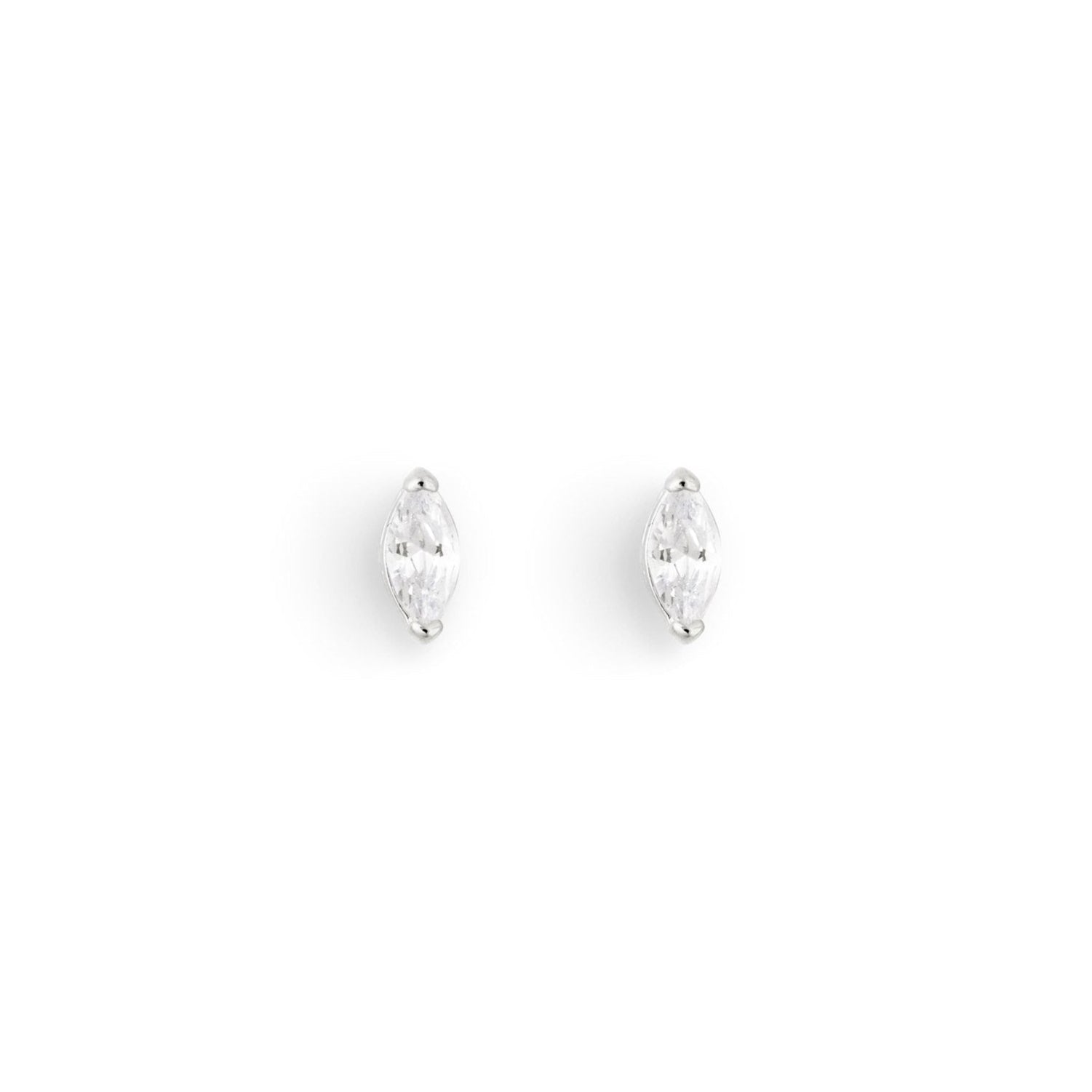 Zilveren marquise studs voor dames, the it list