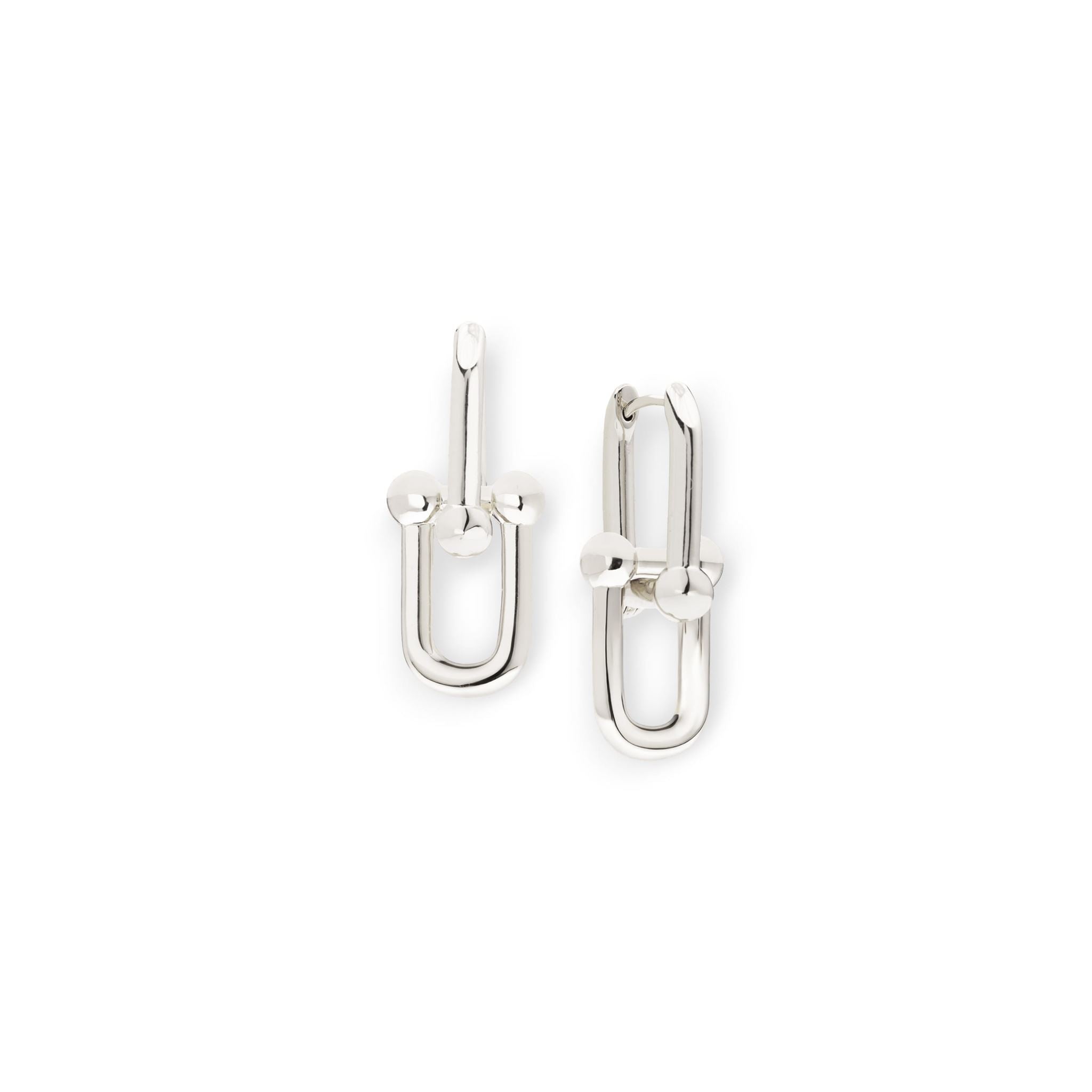 Pendientes de papel dobles | Plata