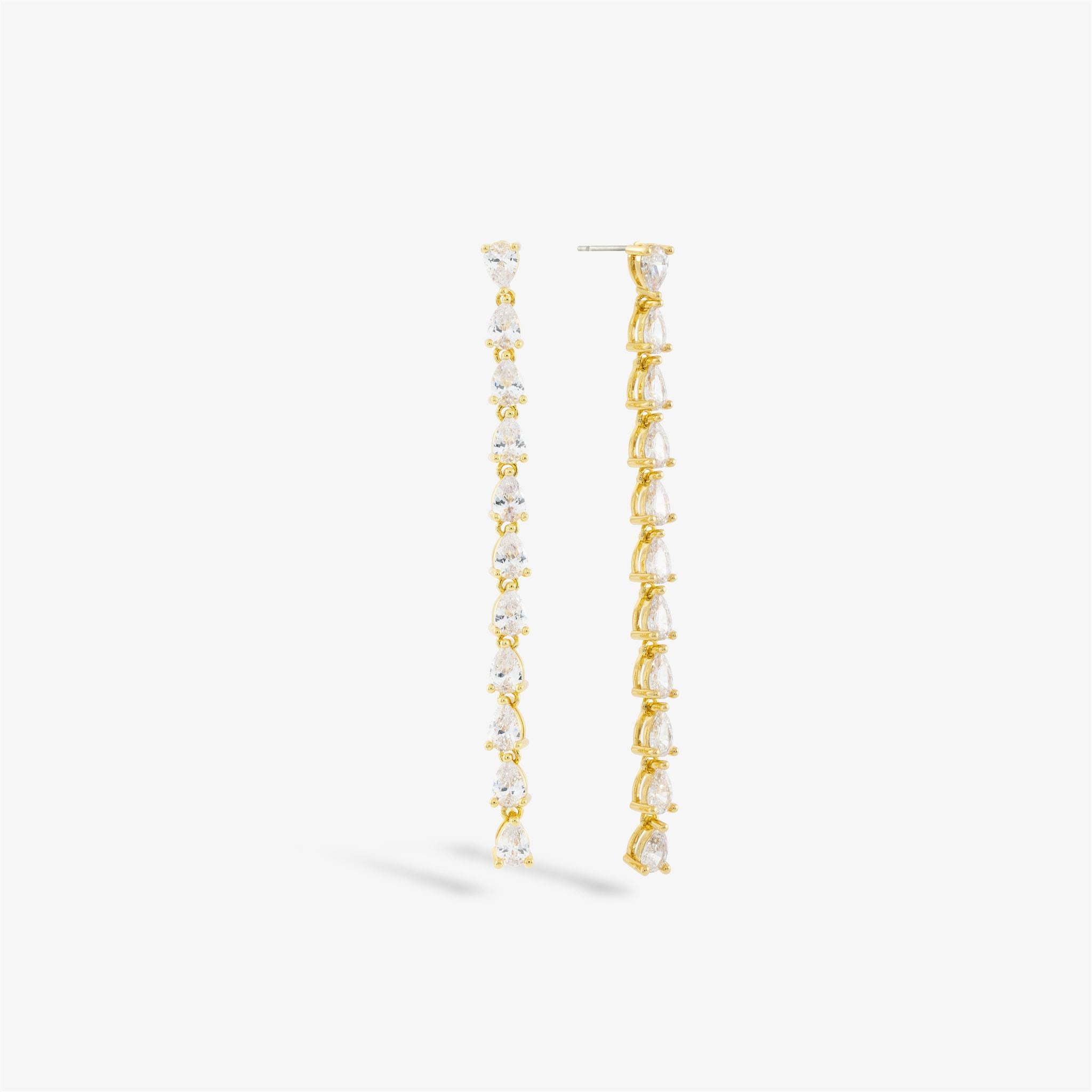 Boucles d'oreilles en diamant The Long Need-Goud