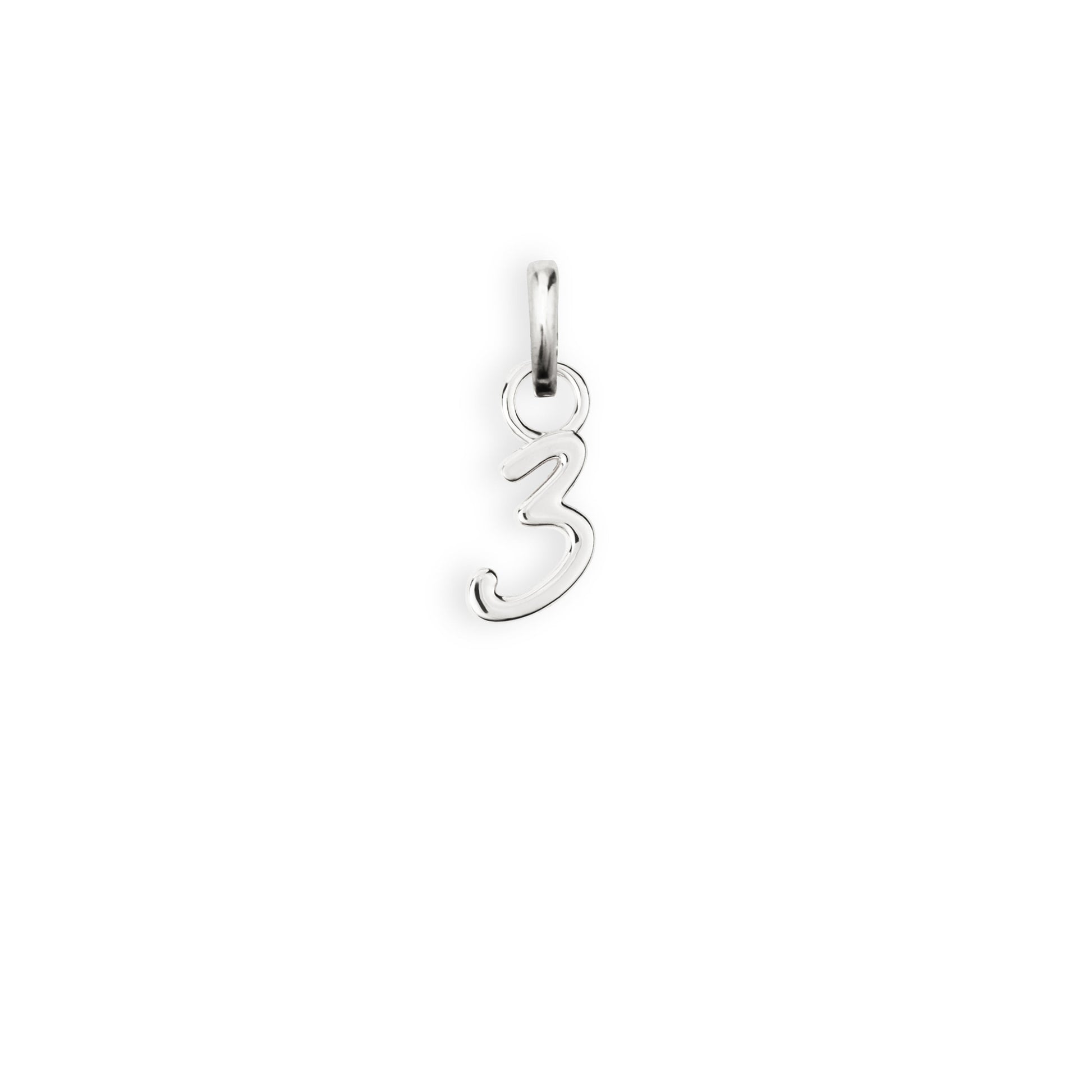 The Number Charm - Zilver