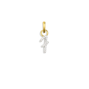 The Diamond Number Charm - Gold